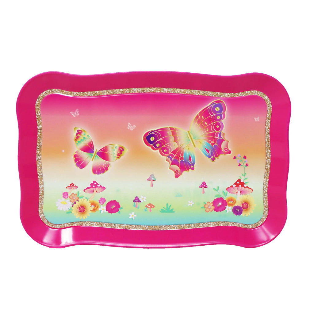 Pink Poppy Rainbow Butterfly Tea Set