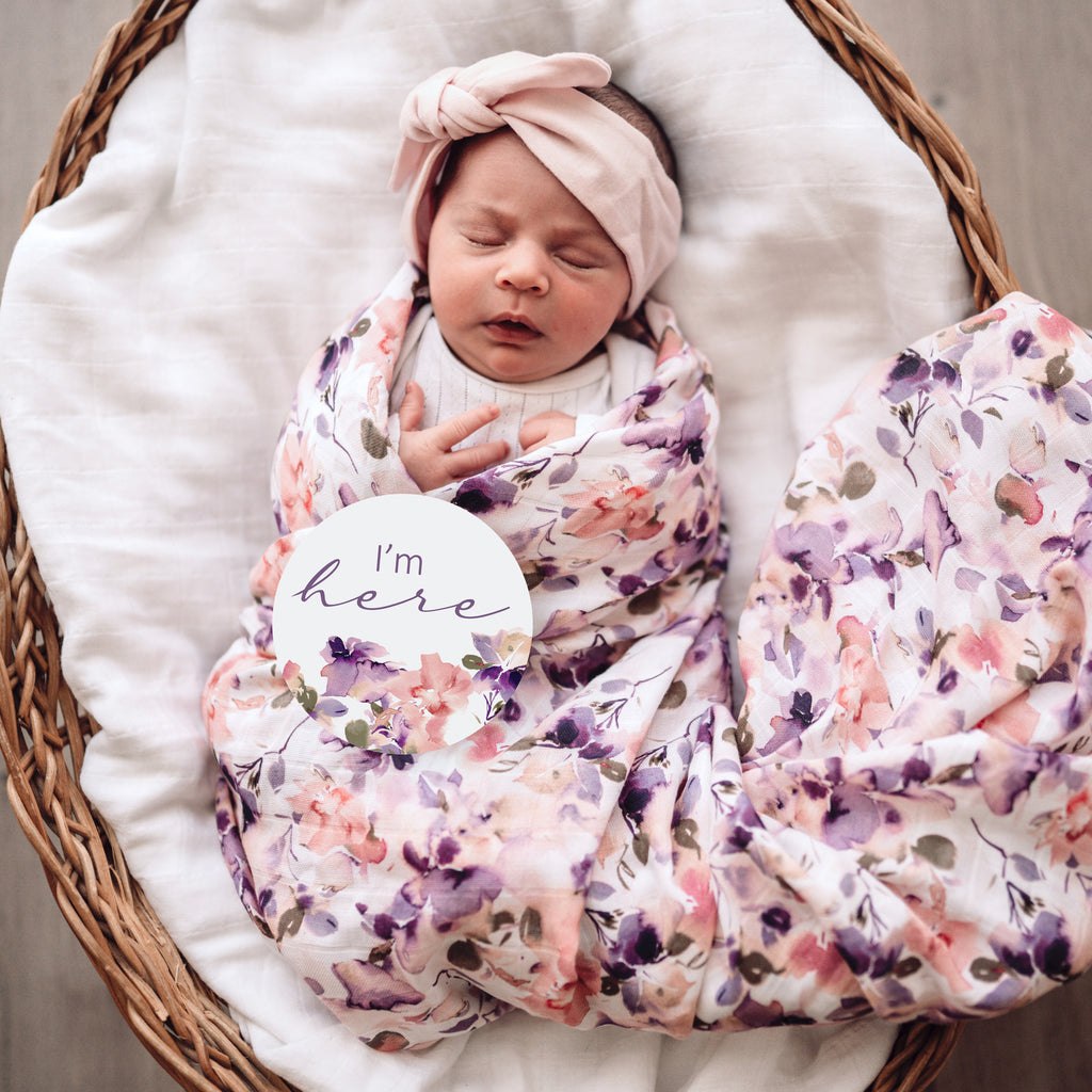 snuggle hunny kids organic cotton muslin wrap in blushing beauty