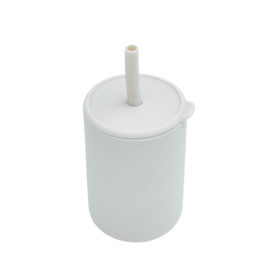 Petite Eats Smoothie Cup with Straw (Overcast)