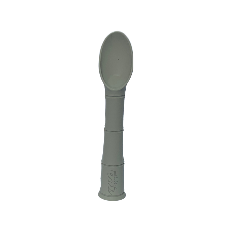 petite eats silicone spoon set in sage