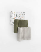 Little Unicorn 3 Pack Cotton Muslin Swaddles ( Forest Friends)