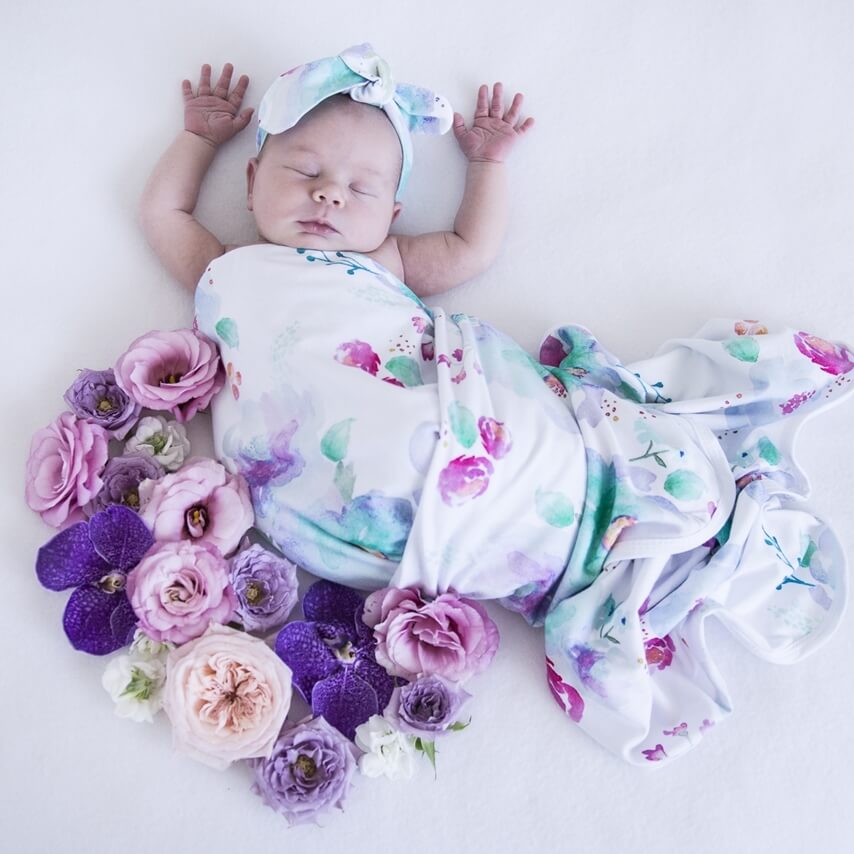 snuggle hunny kids baby jersey wrap in sweet petal