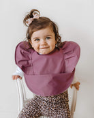 snuggle hunny kids snuggle waterproof bib in mauve