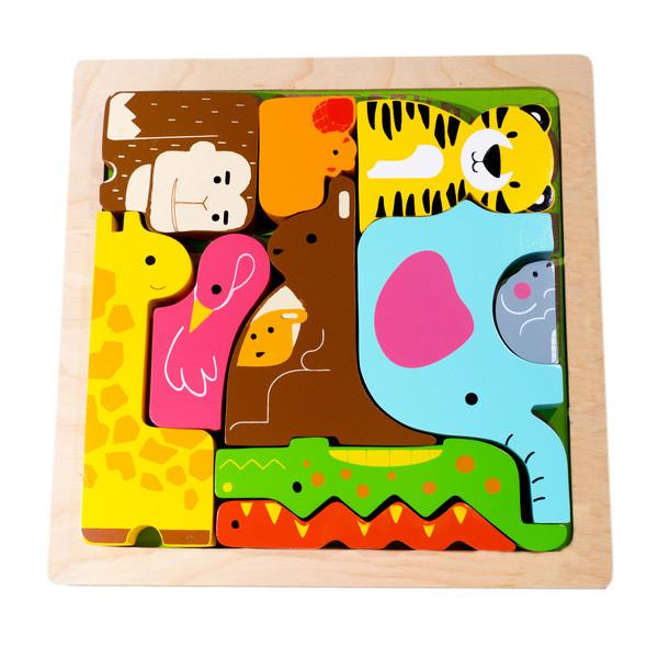 Kiddie Connect Chunky Wild Animal Puzzle