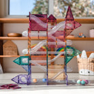 connetix magnetic ball run set in pastel colourway